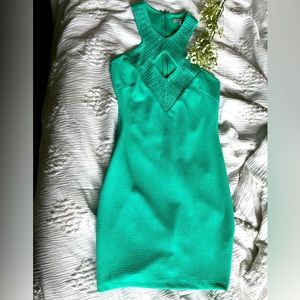 Teal Cocktail Mini Dress